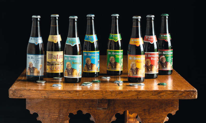 ST. Bernardus bieren op tafel